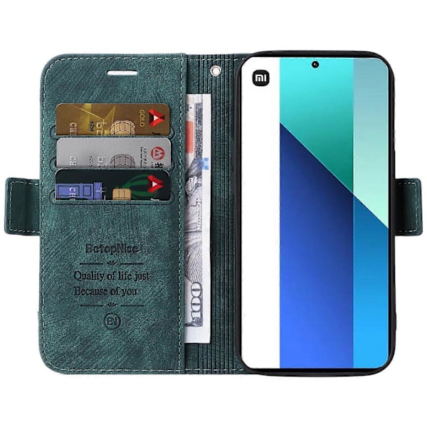 til Xiaomi Redmi Note 13 4G Etui Trykt Læderpung Telefon Cover