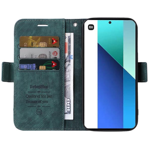 Xiaomi Redmi Note 13 4G -kotelo, painettu nahkalompakko puhelinkotelo