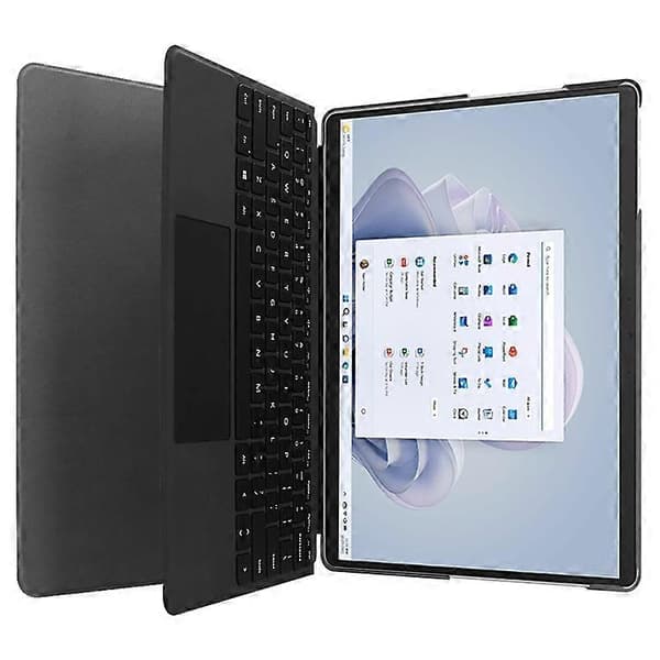 Kompatibel med Microsoft Surface Pro 10, Tryckt PU-läderfodral med surfplatteställ