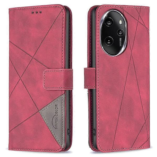 Tryckt Ställ Läder Telefonfodral för Honor 100 Pro, Plånboksdesign