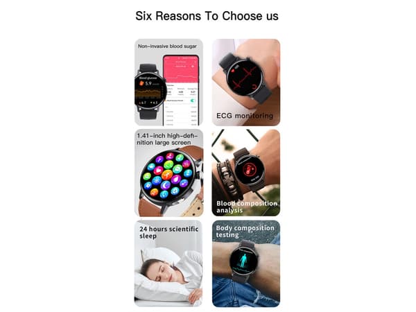 F67Pro Smartklokke Vanntett Bluetooth-anrop Multifunksjonell med Iphone Samsung Android Brun