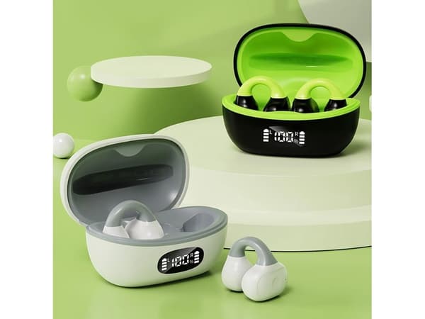 Benlednings Stereo Bluetooth Hörlurar Grå