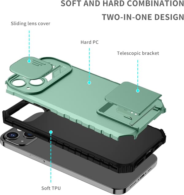 Telefoncover - Xiaomi Poco X6/Redmi Note 13 Pro 5G - Skydevindue - Stødsikkert - Sort Black Xiaomi Poco X6/Redmi Note 13 Pro 5G