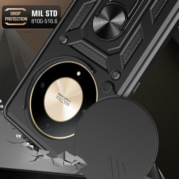 TPU+PC Skjutbart linsskyddsfodral för Honor X9b 5G/Magic6 Lite 5G