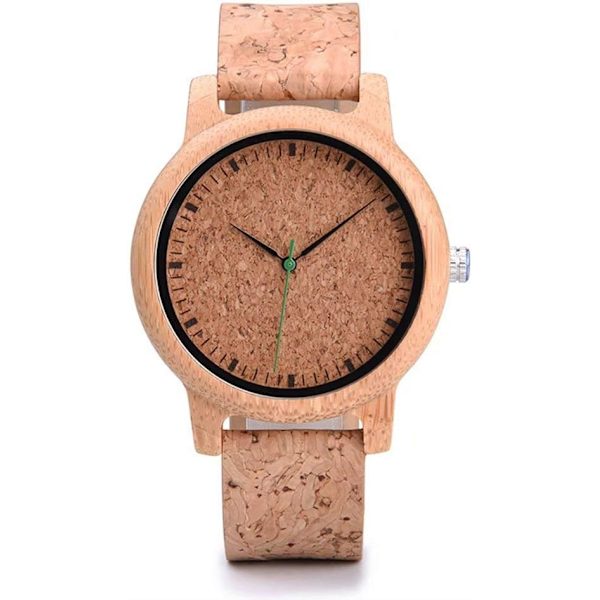 Herrklockor i äkta trä, analog kvarts, handgjord avslappnad träarmbandsur för unisex