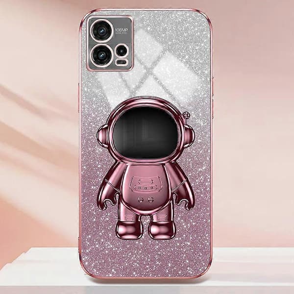 För Motorola Moto G72 4G Mobilskal Astronaut Ställ Repskydd