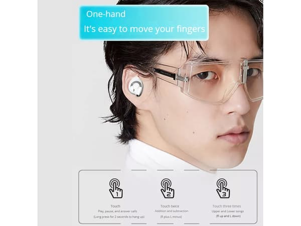 Trådlösa Bluetooth Hörlurar med Brusreducering Vit