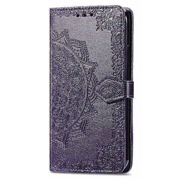 För Motorola Edge 40 Neo 5G Fodral Mandala Präglat PU Läder 3 Kortplatser Telefonfodral