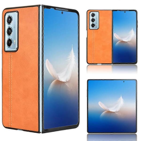 Cowhide Texture PU+PC Anti-fall Telefonfodral för Honor Magic Vs2 5G