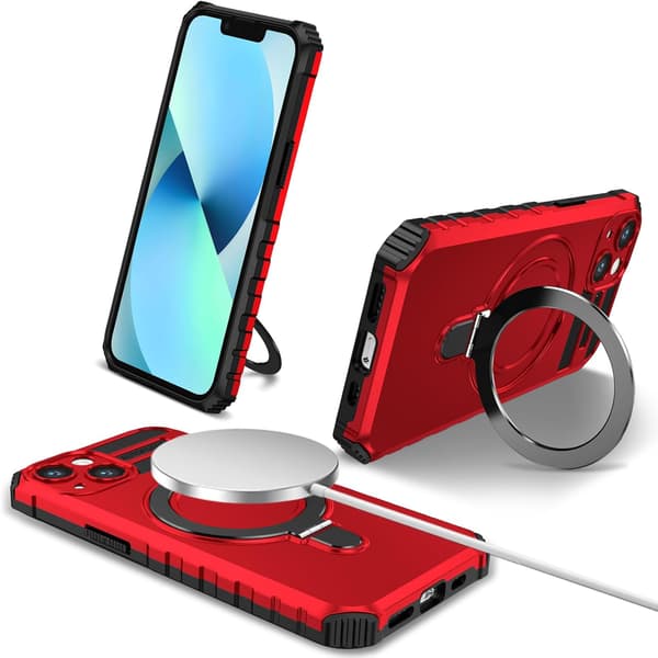 iPhone 13 Deksel - Støtsikker - Magnetisk - Rød Red iPhone 13