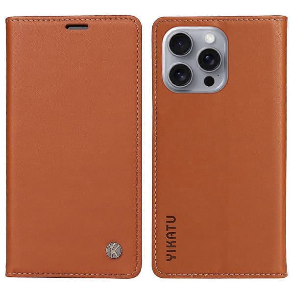 Ställfodral i PU-läder med plånbok för iPhone 16 Pro Max