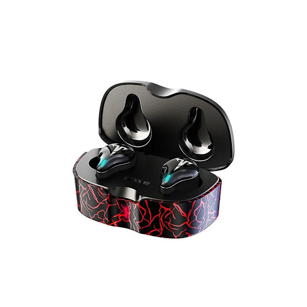 Bluetooth Gaming Hörlurar Stereo In-Ear Mini Sportheadset med Mikrofon Crackred YEMAESRE