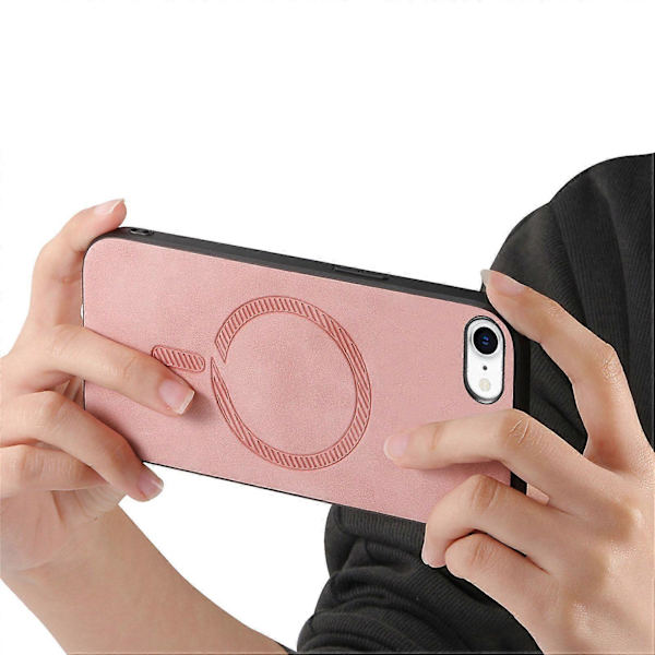 Läderbaksida för iPhone SE (2024) kompatibel med MagSafe Skinn-touch Mobilskal
