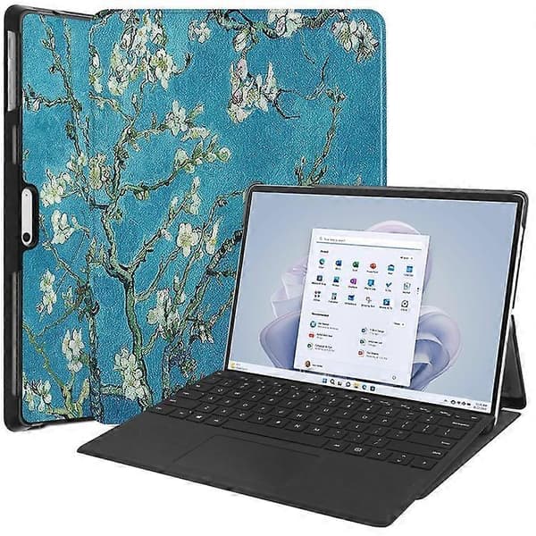 Kompatibel med Microsoft Surface Pro 10, PU-læderetui med print og tabletstativ