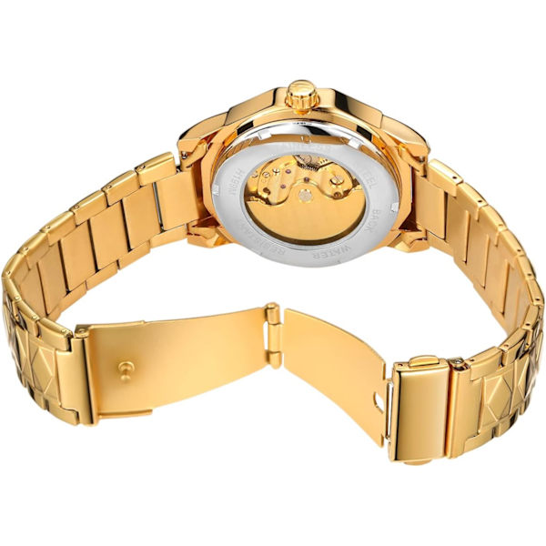 Automatisk Mekanisk Klocka Skelett Vattentät Kronograf Business Mode Analog Armbandsur