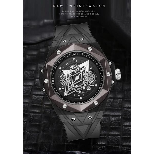 Herrklocka Casual Sportklocka för män Analog Kvarts Klockor för Man 3 Bar Vattentät Lysande Armbandsur
