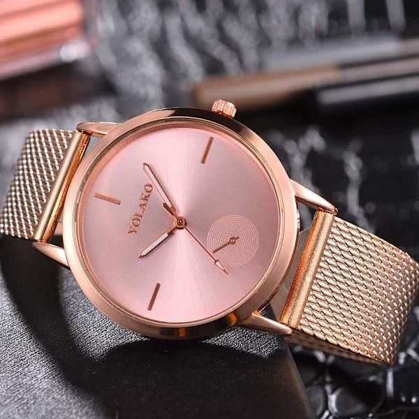 Mode Dam Quartz Klocka Legering Analog Armbandsur Enkel Damklocka