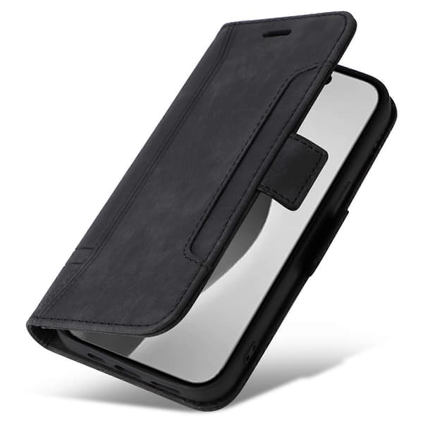 iPhone 16 Pro Max -puhelimen nahkalompakkokotelo hihnalla
