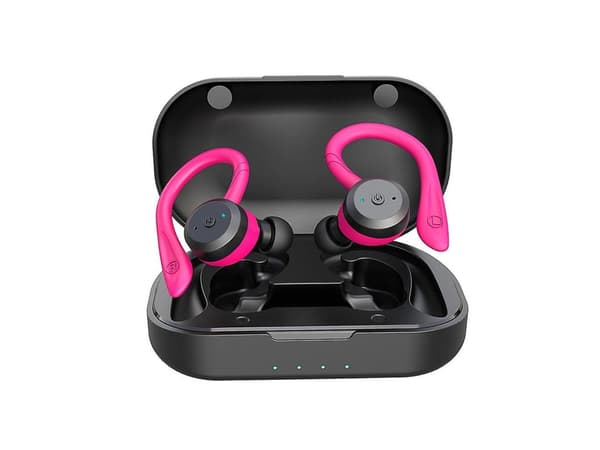 True Wireless Laddning Vattentäta Bluetooth Stereo Hörlurar Rosa