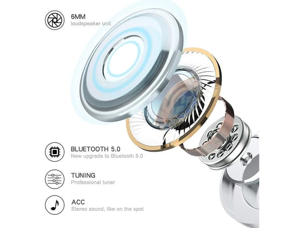 Dubbla Touch Control Bluetooth Hörlurar Svart