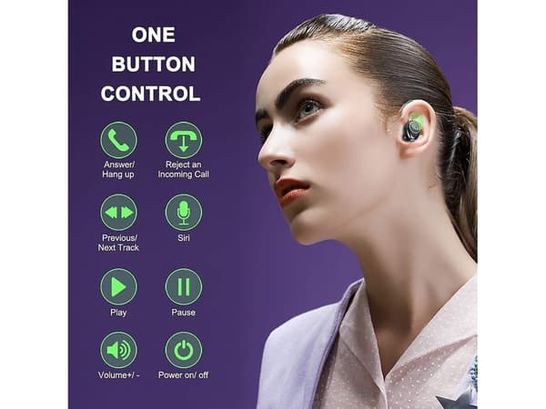 Vattentäta Bluetooth Hörlurar Svarta