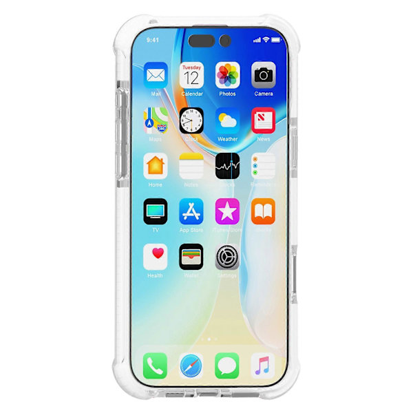 För iPhone 16 Pro TPU+TPE+PC Transparent Mobilskal