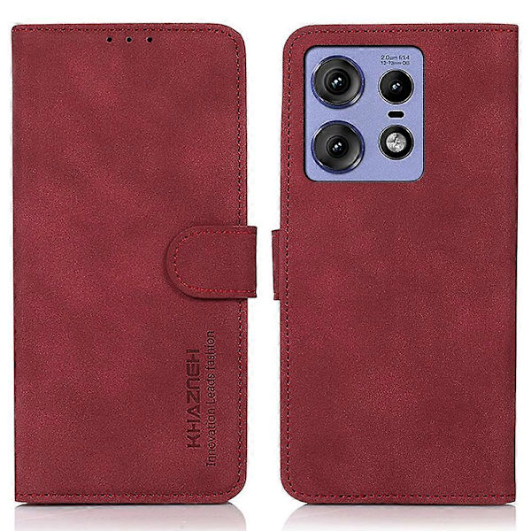 För Motorola Edge 50 Pro 5G Fodral PU Läder Visningsställ 2 Kortfack Telefonfodral