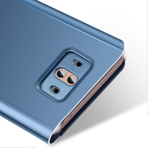 Lærveske til Huawei Mate 10 med speiloverflate og lærstativ