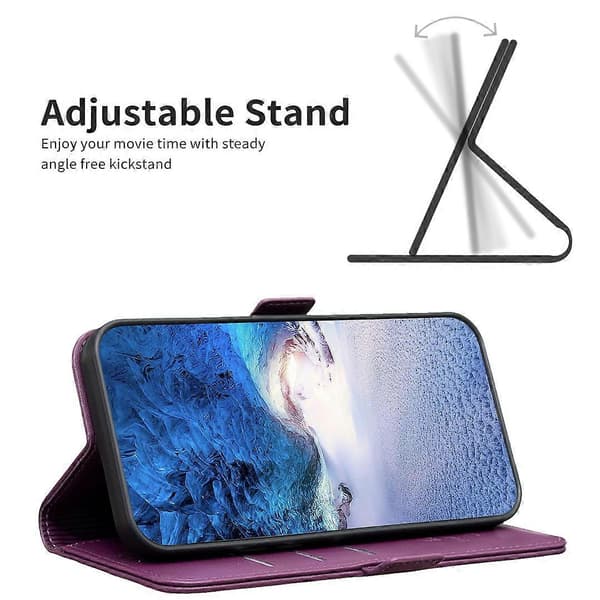 för Xiaomi Redmi Note 13 5G Läderfodral Plånbok Telefonställ