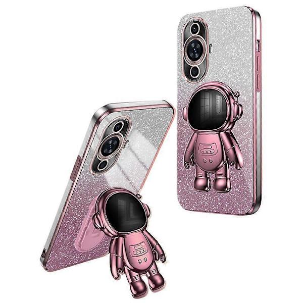 Skal för Huawei nova 11, Astronaut Kickstand Elektroplätering PC+TPU
