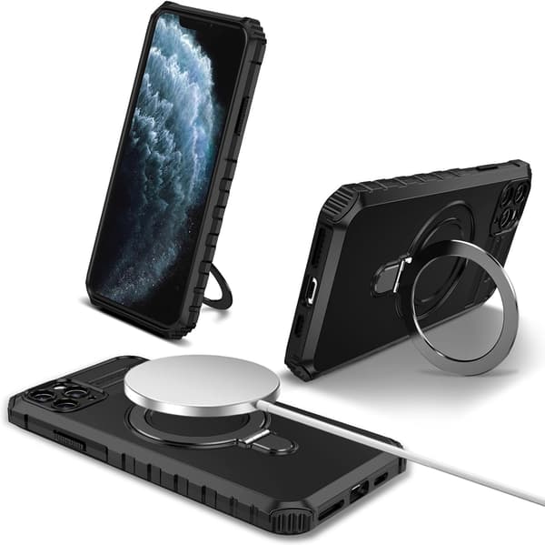 Telefonhållare - iPhone 11 Pro - Stötsäker - Slim - Militär Black iPhone 11 Pro