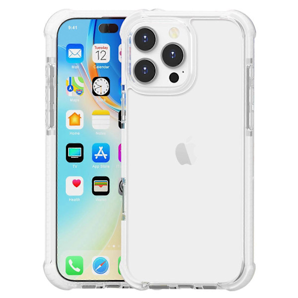 För iPhone 16 Pro TPU+TPE+PC Transparent Mobilskal