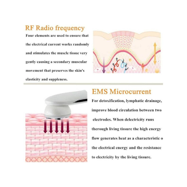 Fotonic Led Facelift Rf Radiofrekvens Ansiktsmesoterapi vit YEMAESRE