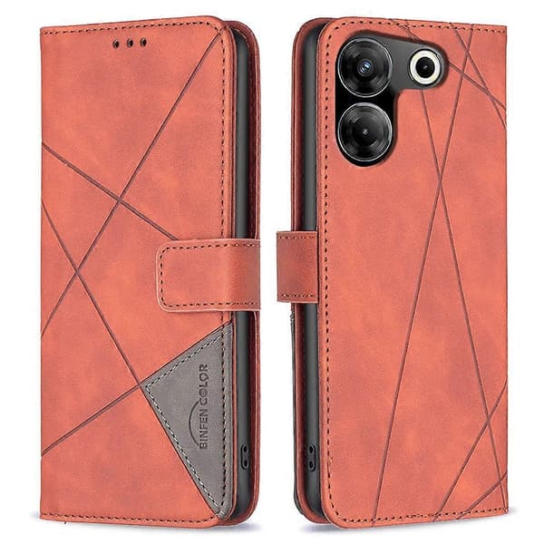 PU Læder Stand Telefon Cover til Tecno Camon 20 Pro 5G, Tegnebogsdesign