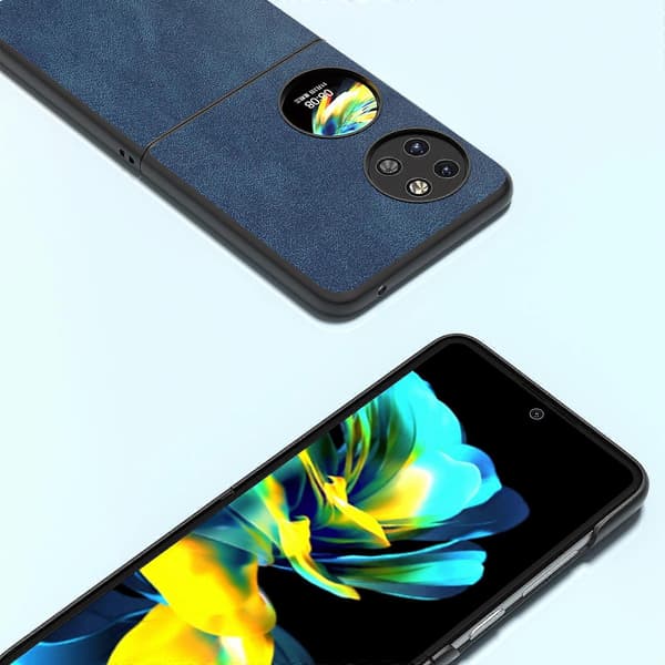 Skyddande läderfodral baksida för Huawei P60 Pocket