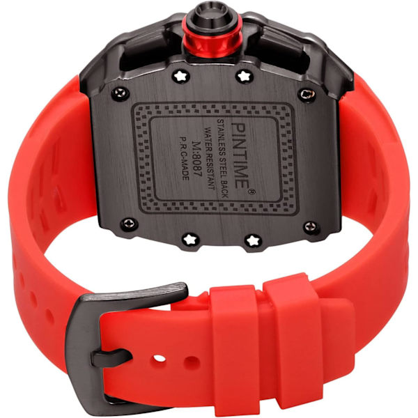 Unik Punk Armbandsur för Män Ihålig Stor Urtavla Självlysande Vattentät Sport Analog Kvarts Affärs Herrklockor Silikonrem Klänningsklocka