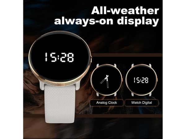 Ansluten Klocka med Bluetooth 5.3 Samtal - 1.43 Amoled Smartklocka för Kvinnor Guld