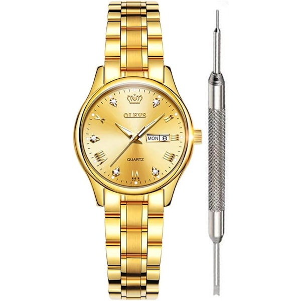 Klocka för män, rostfritt stål, businessklocka, analog kvartsklocka för män, stor, vattentät, lysande klassisk armbandsur.