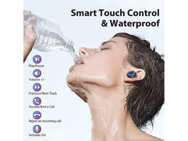 Mah Bluetooth Trådlösa Hörlurar Svart