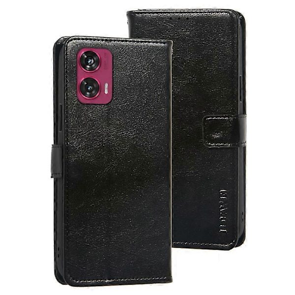 Plånboksfodral för Motorola Edge 50 Fusion 5G, Crazy Horse-textur, läderfodral