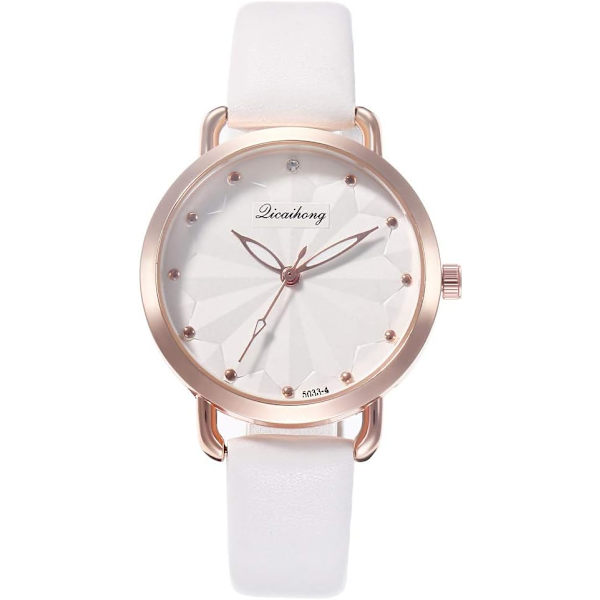 Mode Kvinnor Kreativt Löv Mode Bälte Klocka Student Quartz Klocka Dam Armbandsur