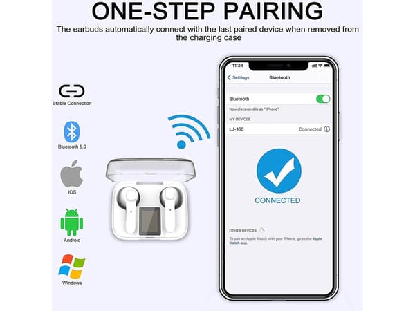 Bluetooth Hifi Stereo Brusreducerande Hörlurar Svart