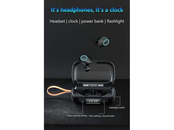 Svarta Bluetooth-hörlurar utan inbyggt