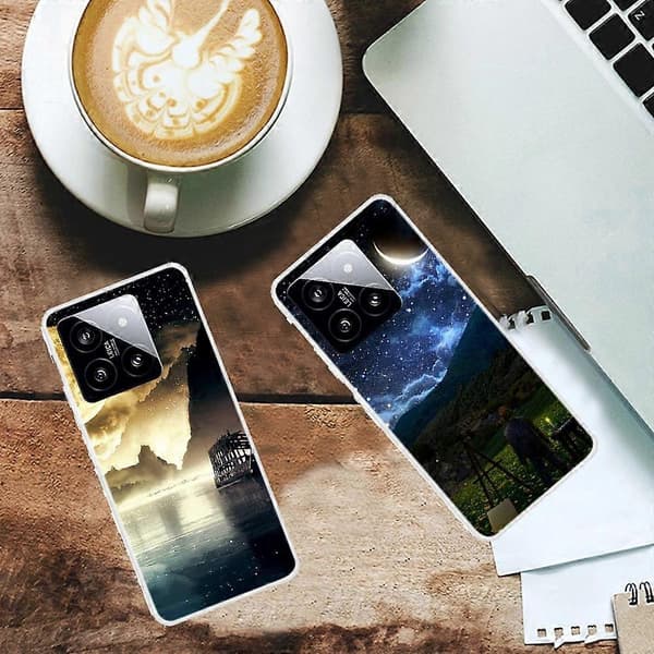 Anti-fall Mönstertryck TPU Skyddsfodral för Xiaomi 14