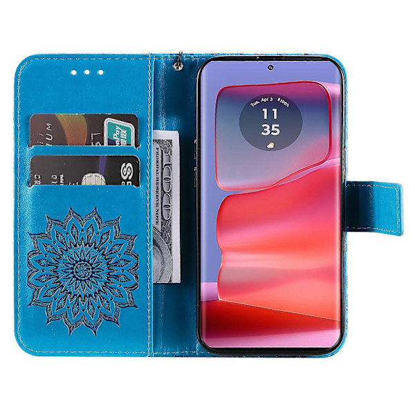 Läderfodral med plånboksställ för Motorola Edge 50 Pro 5G