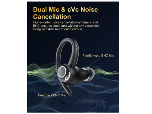 Hifi Over-Ear Bluetooth Stereo Brusreducerande Hörlurar Svart