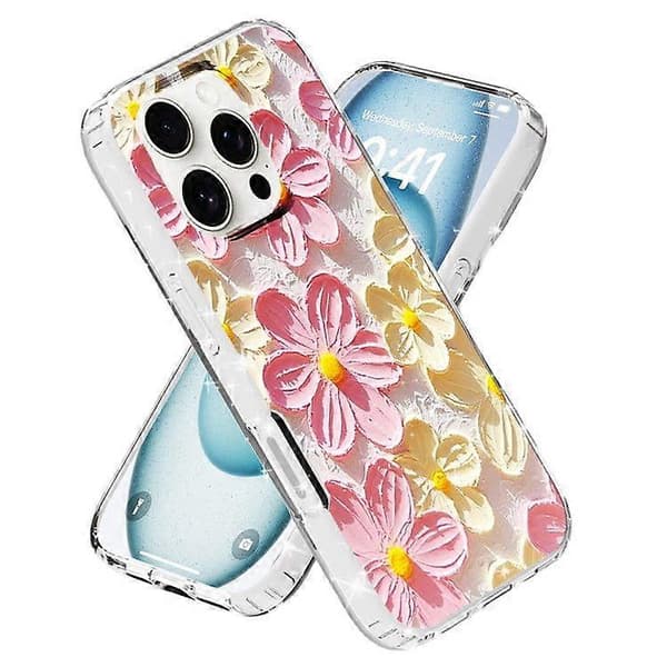 För iPhone 16 Pro Mobilskal IMD Mönstertryck PC TPU Mobiltelefonskydd