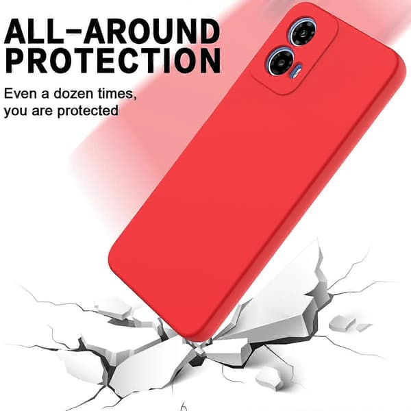 Flytande silikonfodral med fiberglasfoder för Motorola Moto G34 5G