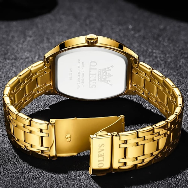 Herrklockor Fyrkantig Businessklocka Diamant Analog Kvarts Datum Lyxklocka för Män Casual Rostfritt Stål Vattentät Självlysande Tvåfärgad Armbandsur