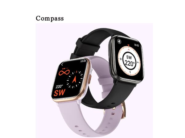 Bluetooth Smartwatch Blodtryk Pulsmåler Iltmætning Søvnmonitor Sports Pedometer Kvinder Sort